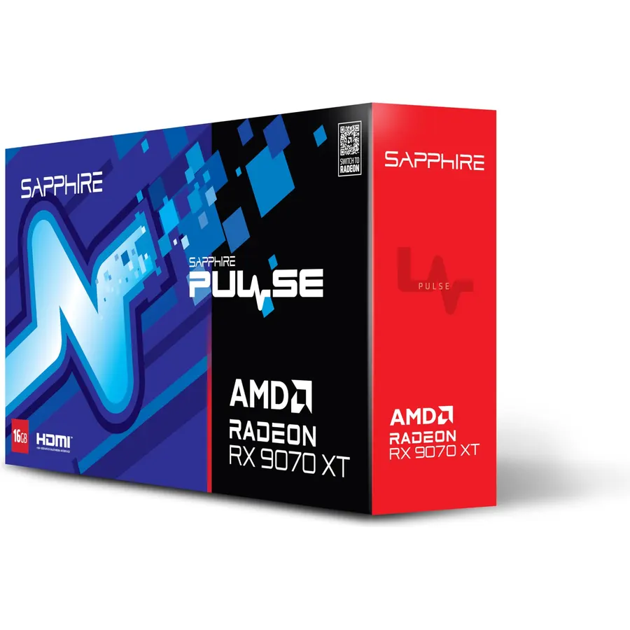 Sapphire Pulse AMD Radeon™ RX 9070 XT Gaming 16GB Dual HDMI/Dual DP