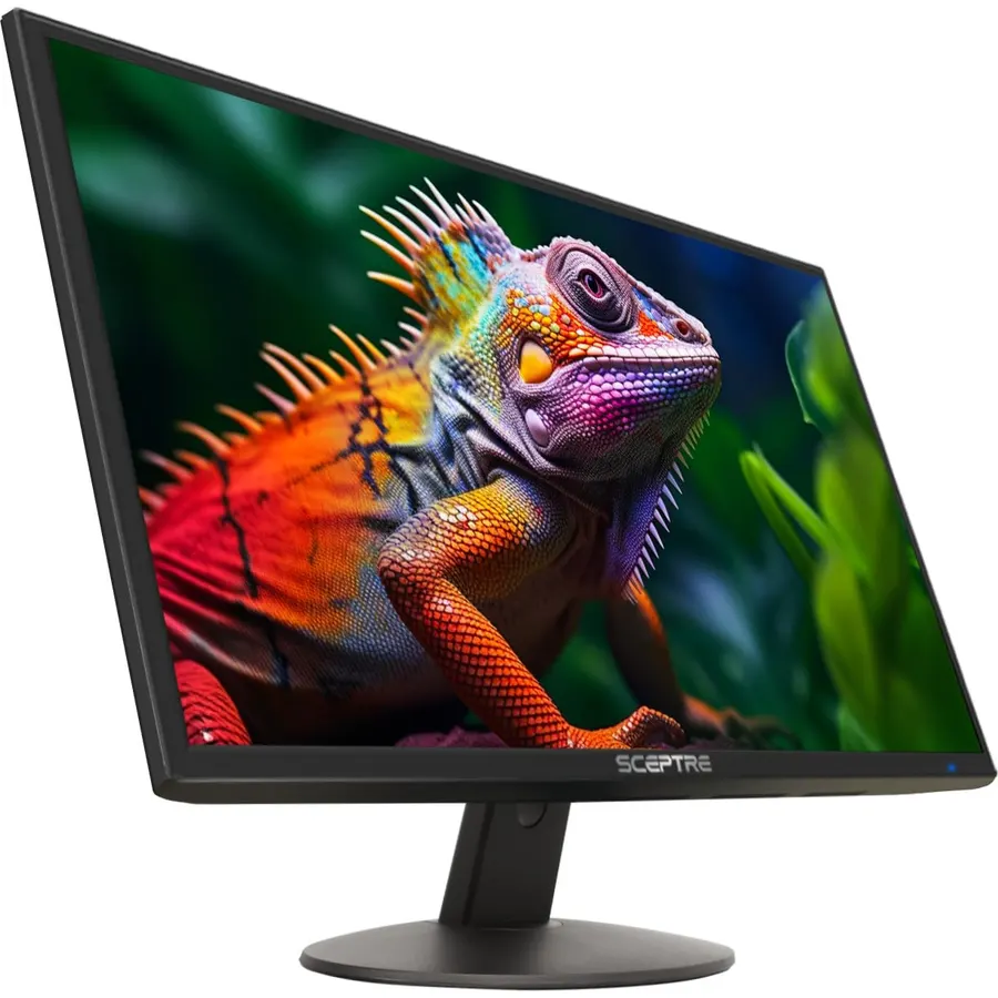Sceptre 24-inch Prime Monitor Thin 1080p LED Monitor 99% sRGB 2x HDMI VGA Build-in Speakers, Machine Black (E248W-19203R 2025 Series)