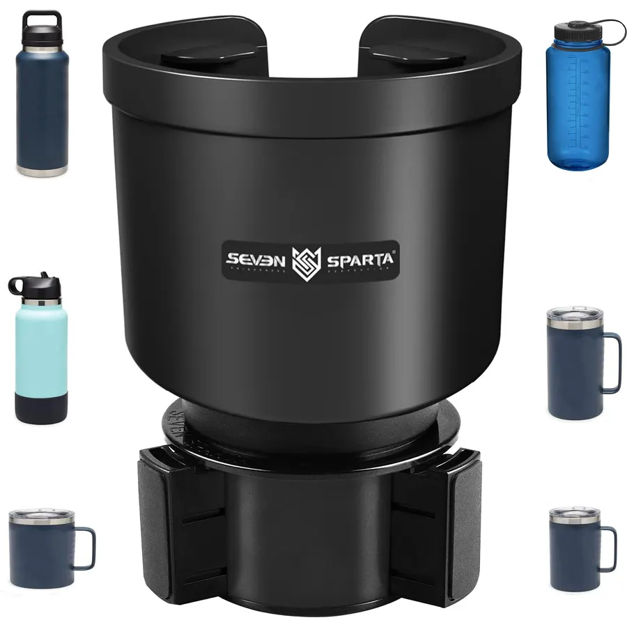 SEVEN SPARTA Car Cup Holder Expander for 32-46oz Large Bottles & Tumblers