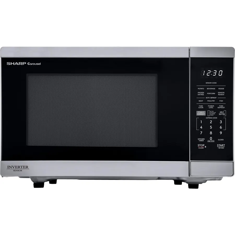 Sharp SMC1452KH 1.4 cu. ft. Black Stainless Steel Countertop Microwave Oven