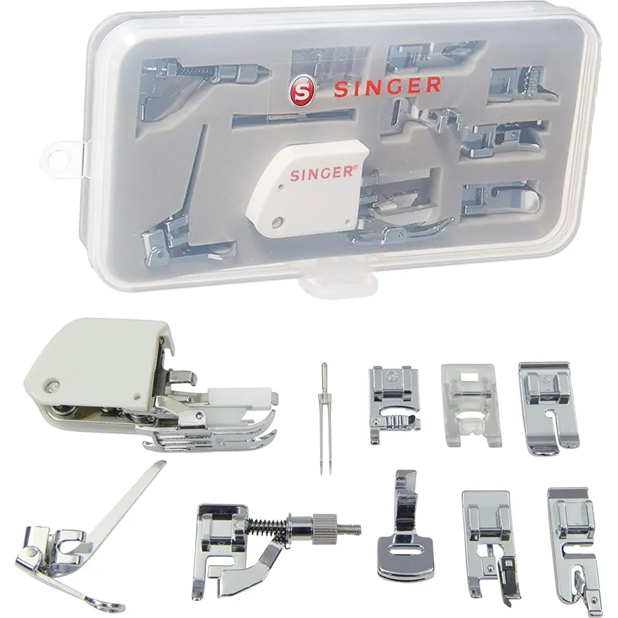 SINGER® 9-Piece Presser Feet Accessory Kit with Clear Durable Storage Case