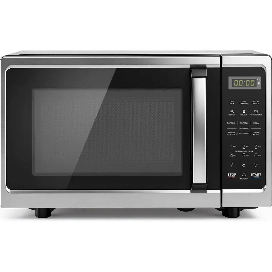 Smad Microwave Countertop Oven, Small Mini Ovens 700 Watt, 10 Power Levels Microwaves with 6 Cooking Presets for Dorm, Small Space, Tiny Room, RV, Child Lock, Compact 0.7 cu ft Microondas, Black