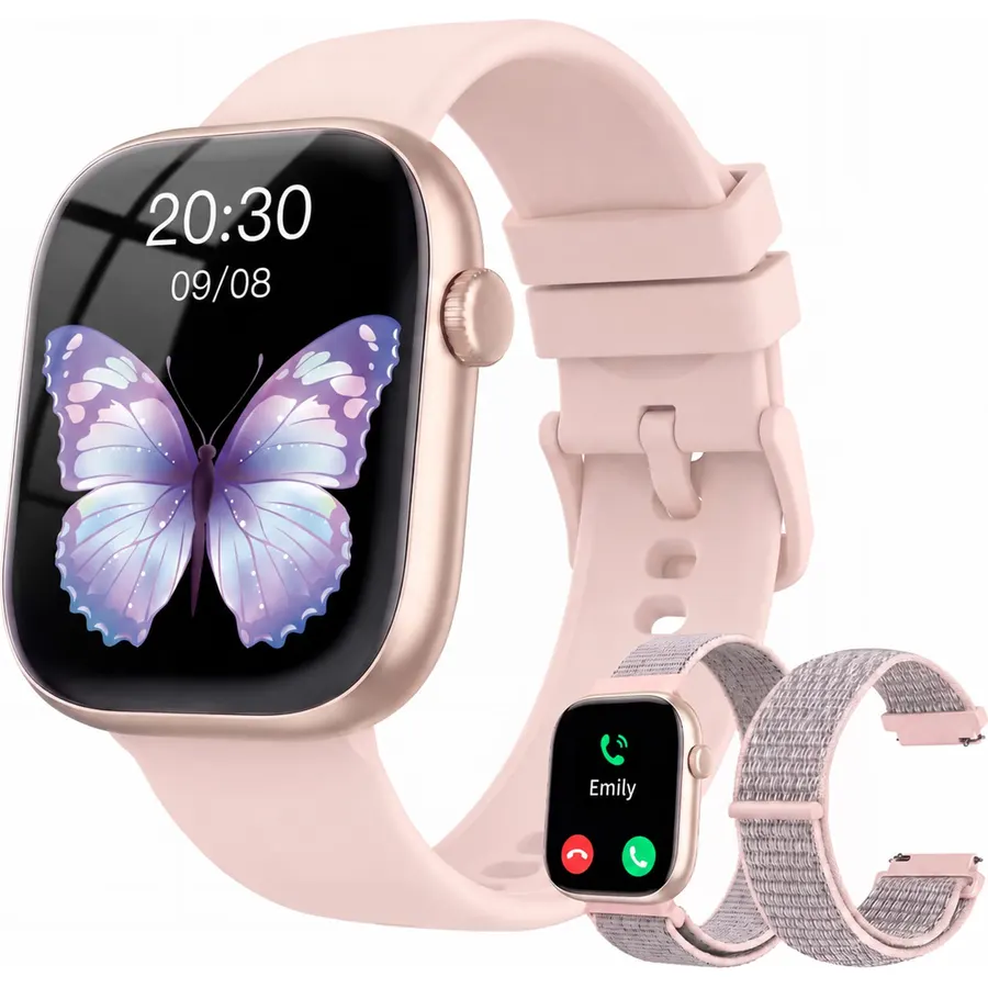 Smart Watch for Women, 1.83''HD with Bluetooth Answer/Make Calls, 3 Bands, Fitness Tracker Heart Rate Sleep Monitor, 120+ Sport Modes, IP68 Waterproof, 7 Day Battery, Smartwatch for Android iPhone
