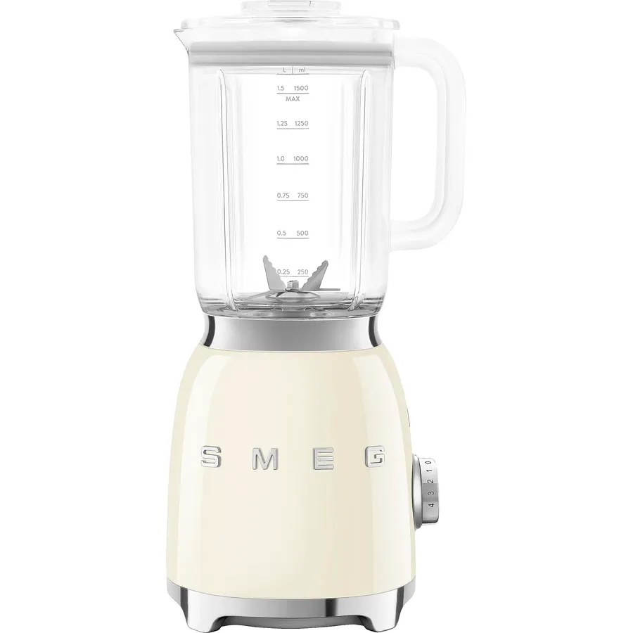 SMEG BLF03 Retro Style Blender – 600W Countertop Blender with 48 oz BPA-Free Jug, 3 Speeds + Pulse, Ice Crush & Smoothie Functions – 50s-Inspired Design-Cream