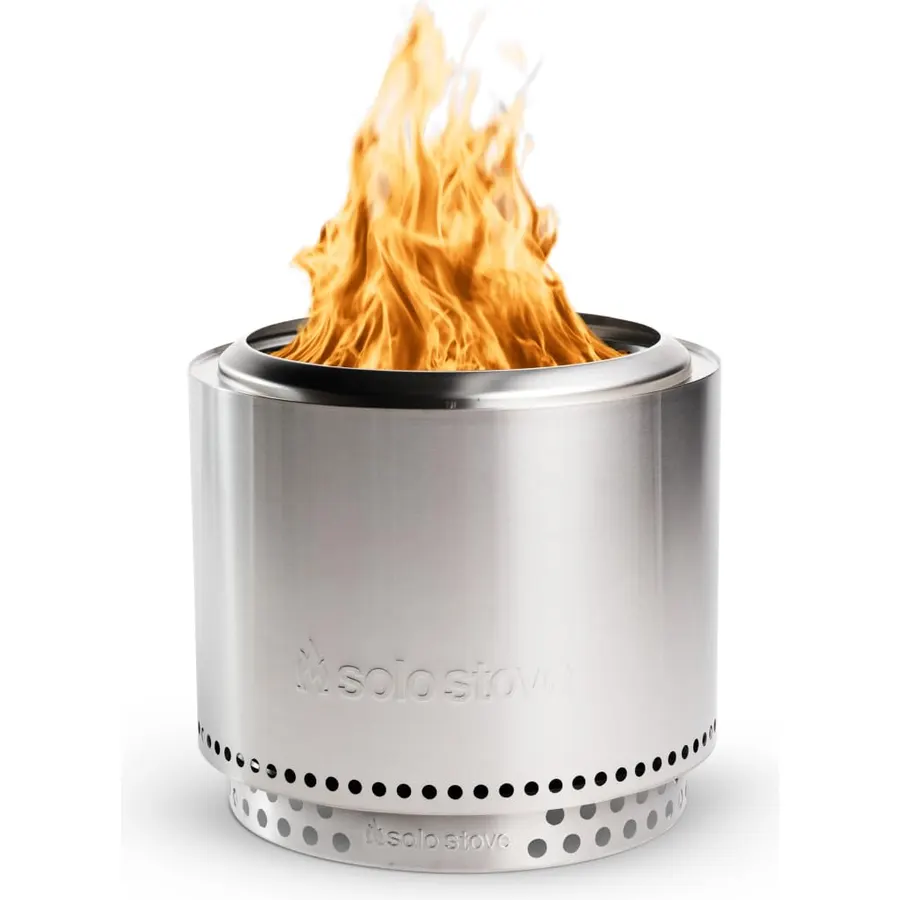 Solo Stove Bonfire w/Stand | 19.5" Smokeless Wood Burning Fire Pit, Silver