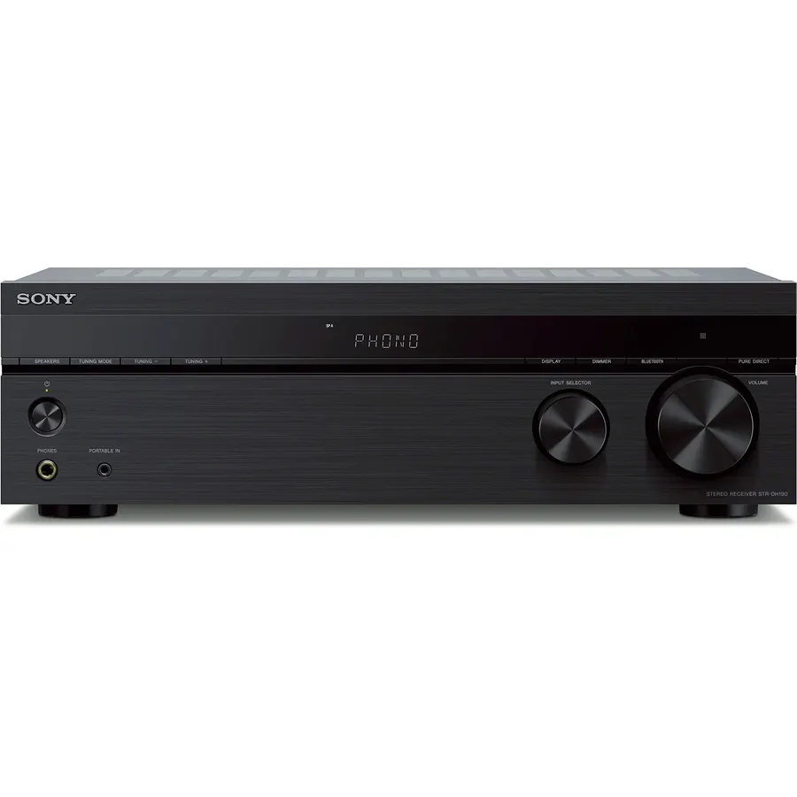 Sony STRDH190 2-ch Home Stereo Receiver with Phono Inputs & Bluetooth Black