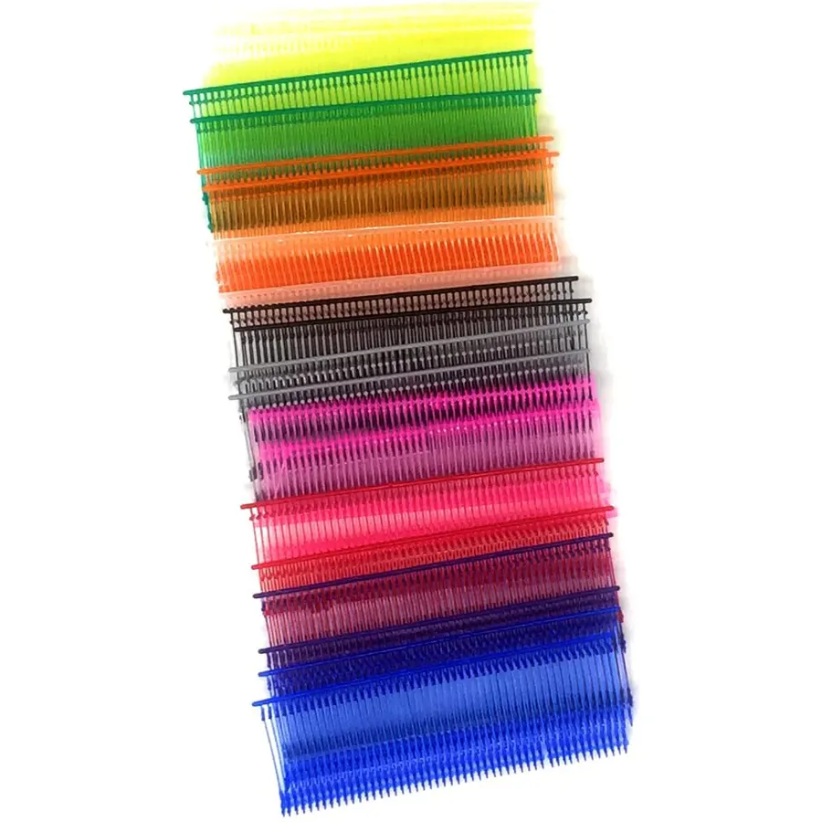 Standard Tagging Gun Barb Fasteners, 1 Inch, 10 Colors, 1000 Total Barbs