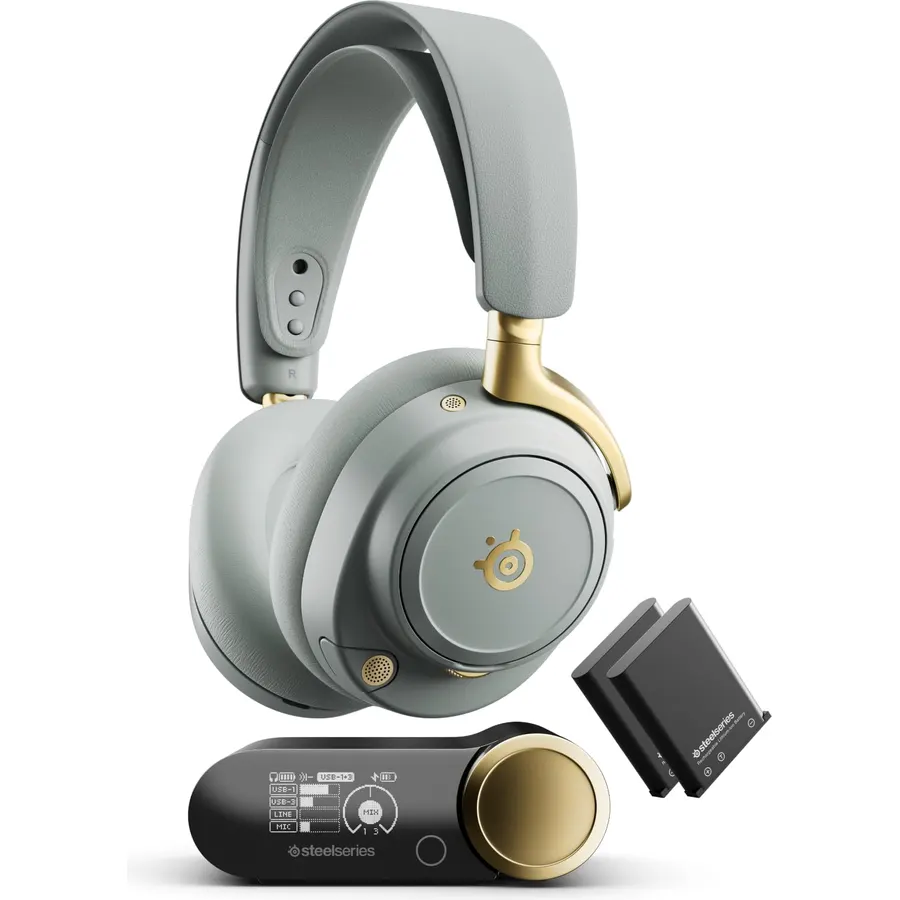 SteelSeries Arctis Nova Elite - Hi-Res Wireless Gaming Headset — 96kHz/24bit — Carbon Fiber Speakers — ANC — AI Noise Rejection — App — 2.4GHz + BT — Multi-Source Mix — OmniPlay PC+PlayStation+Xbox
