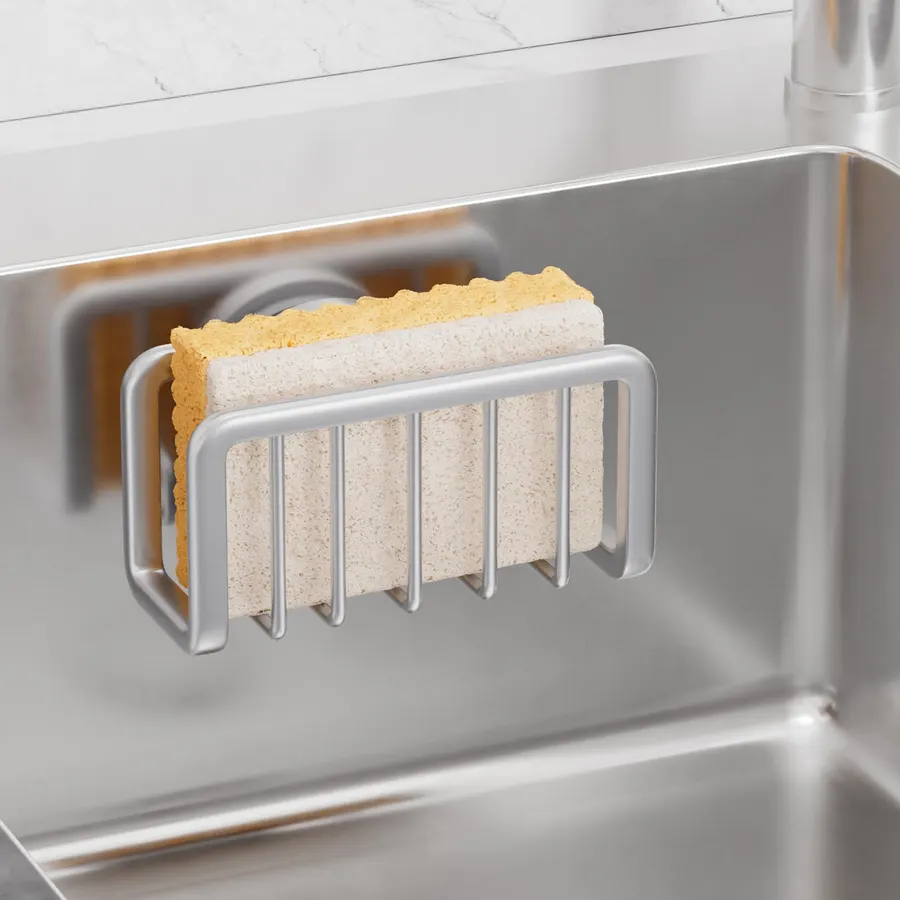 TAILI Sponge Holder for Kitchen Sink with Strong Suction Cup-Gold