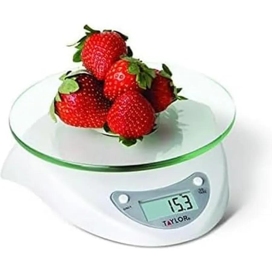 Taylor Waterproof Digital Kitchen Scale, 11 pounds, Black