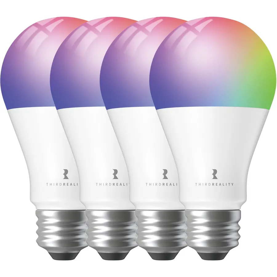 THIRDREALITY Zigbee Smart Color Bulb ZL1 4Pack,Compatible with Home Assistant(ZHA&Z2M), SmartThings,Aeotec,Homey,Hubitat or Echo Devices With Built-in Hub,A19 RGBCW Bulb,2700K-6500K Tunable,800 Lumens