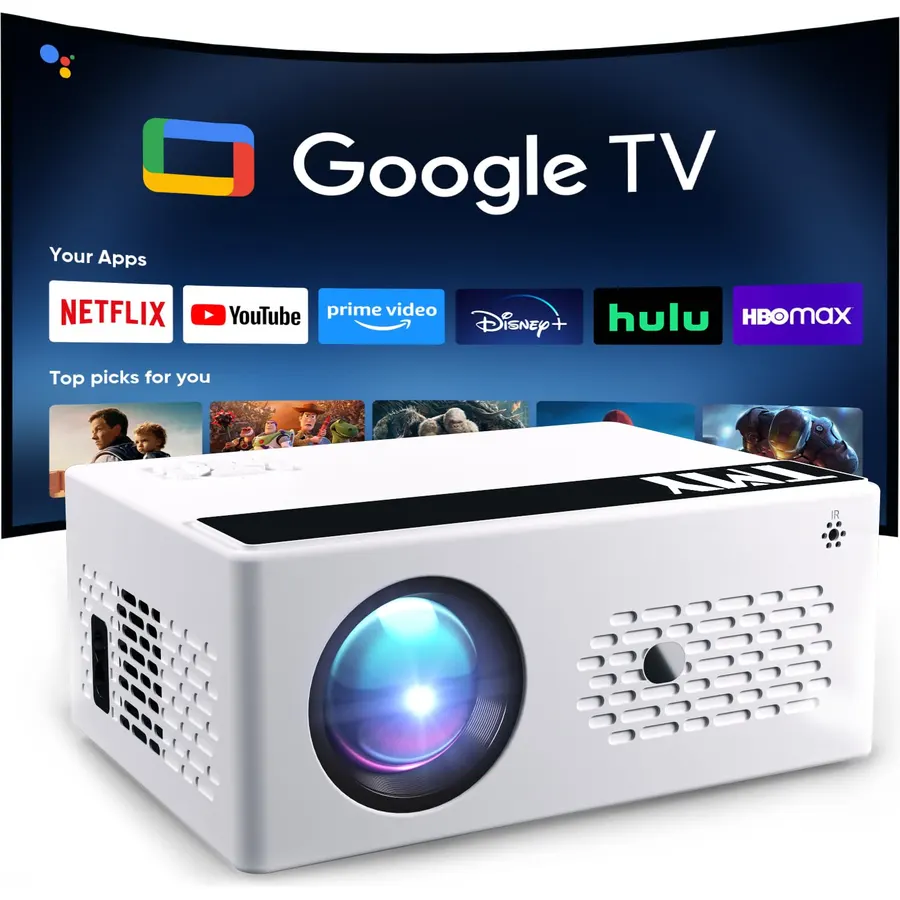TMY Smart Projector with Google TV Built-in, Native 1080P 4K Home Theater