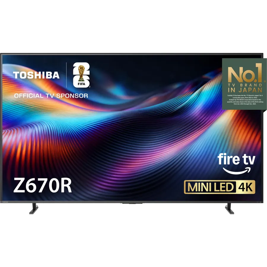Toshiba 85" Z670R Series Mini-LED 4K UHD Smart Fire TV (85Z670R, 2026 New) - QLED, Native 144Hz, HDR10+, Dolby Vision IQ, REGZA Engine Zri, Dolby Atmos, Game Mode Pro, Alexa Built-in, Japan Quality