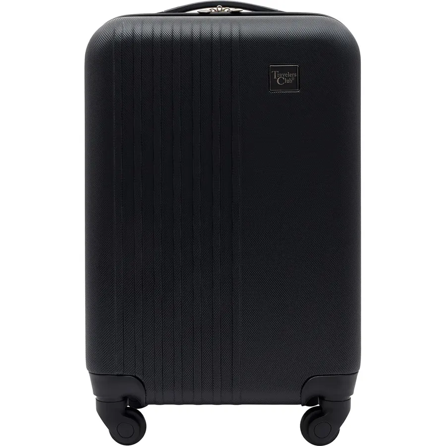 Travelers Club Cosmo Luggage, Black-20, 20-Inch