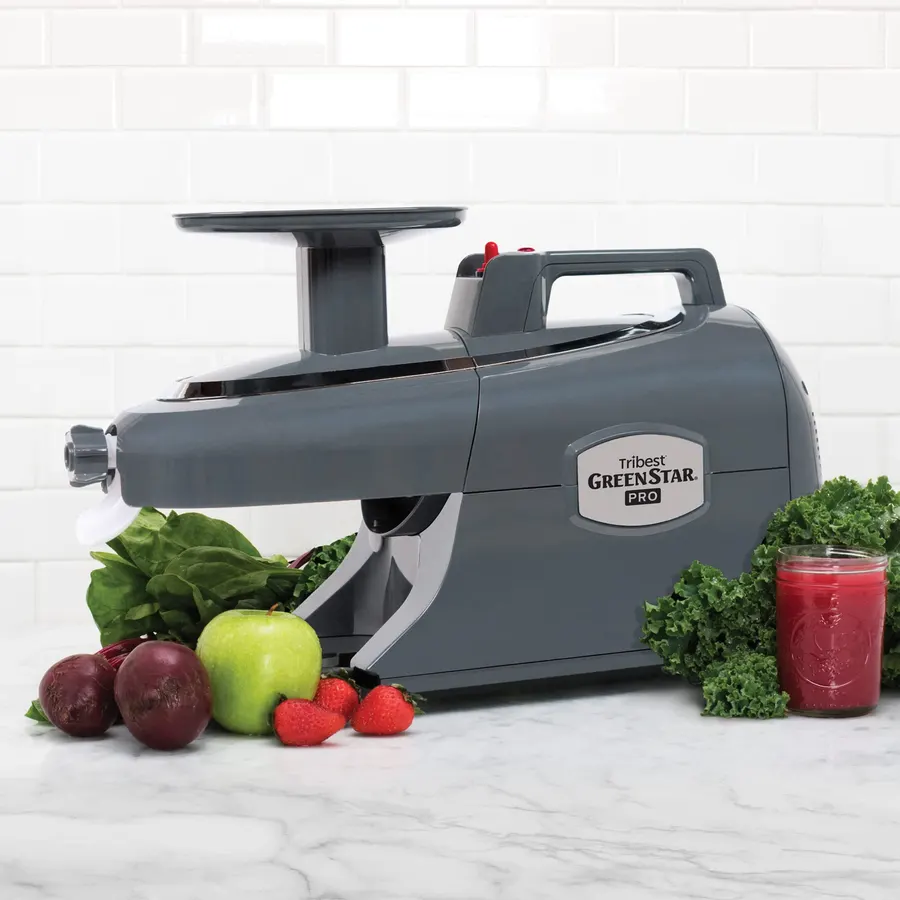 Tribest Greenstar Pro GS-P502-B Pro Jumbo Twin-Gear Cold Press Slow Masticating Juicer (Gray)
