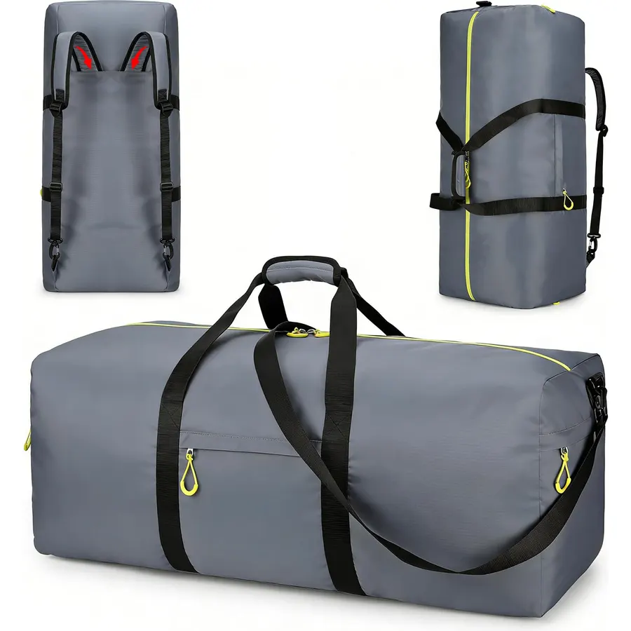 Uarition 100L Large Duffle Bag for Travel Camping - Grey