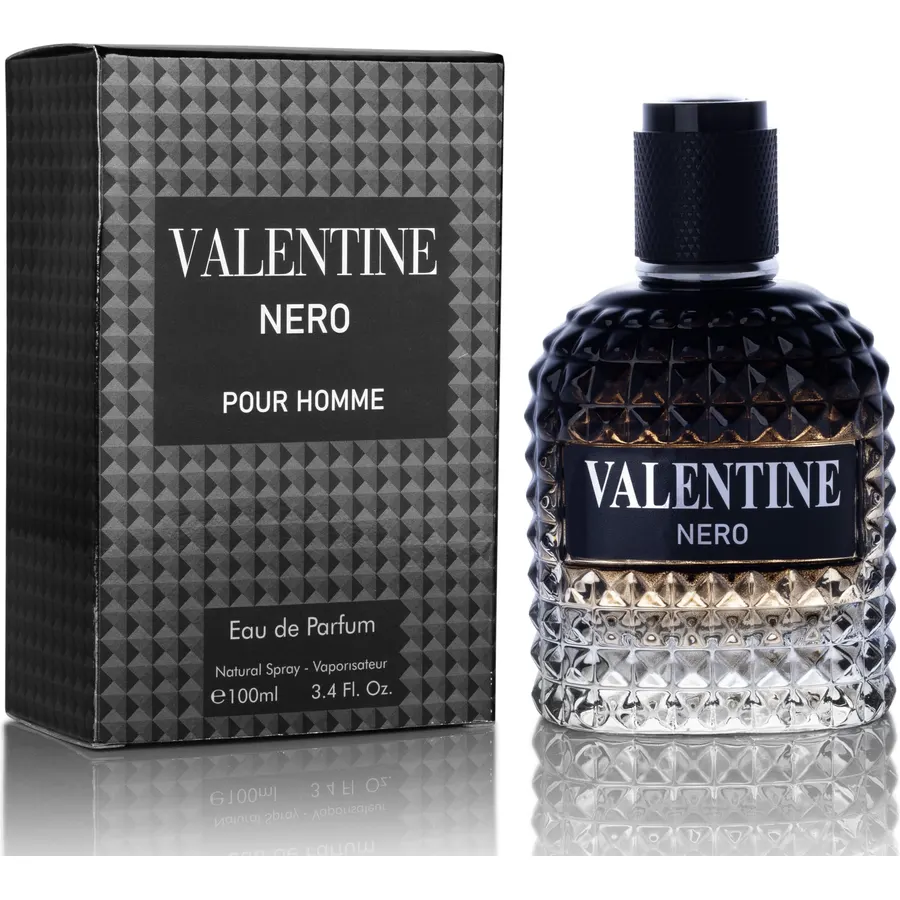 Valentine Nero for Men, Woody Aromatic Cologne, 3.4 fl oz