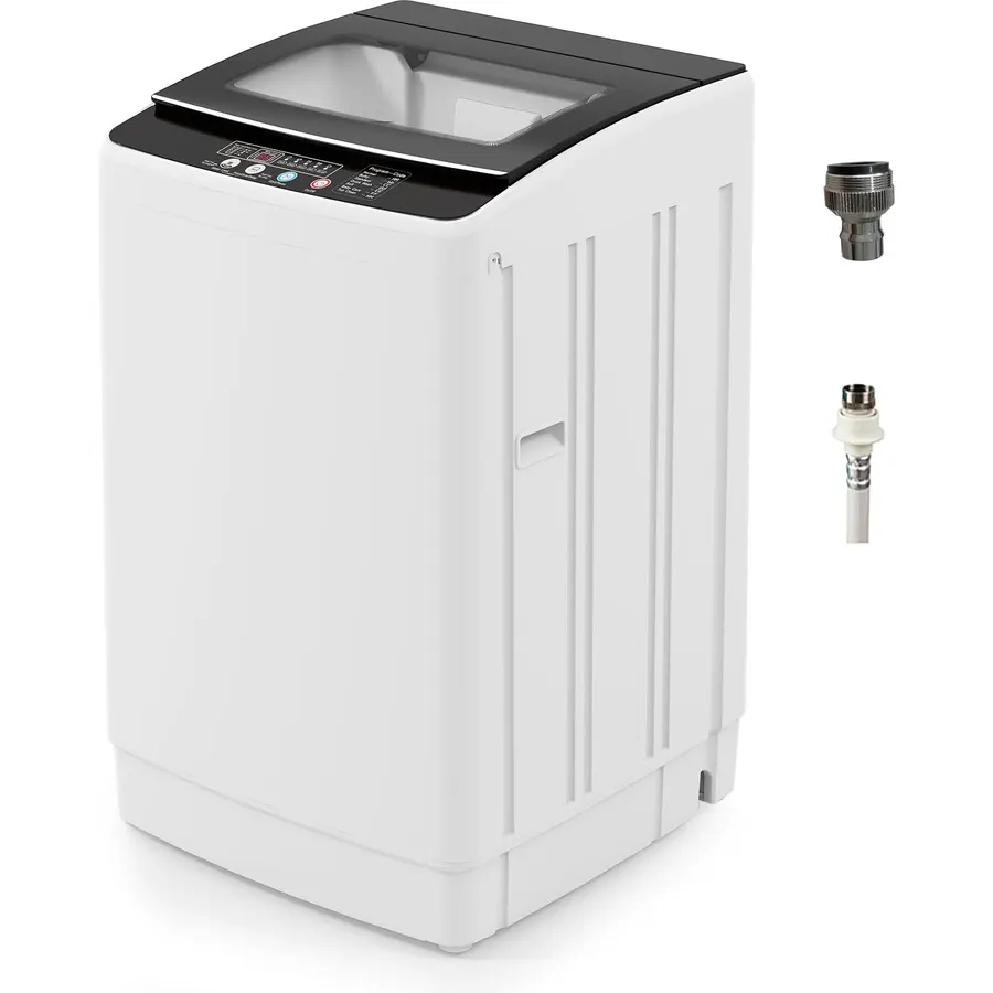 VCJ Portable Washing Machine, 35 LBS Large Capacity Full-Automatic Portable Washer with 12 Wash Cycles, 8 Water Levels & 24H Delay, Compact Electric Laundry Washer for Apartment, Dorms,RVs