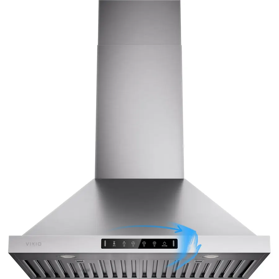 VIKIO HOME 30 Inch Wall Mount Range Hood 980CFM Fast Venting Convertible