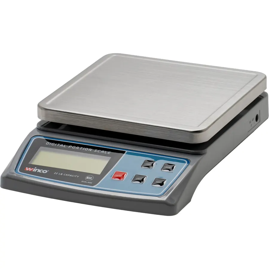Winco 6 1/2" Clear Digital Portion Scale