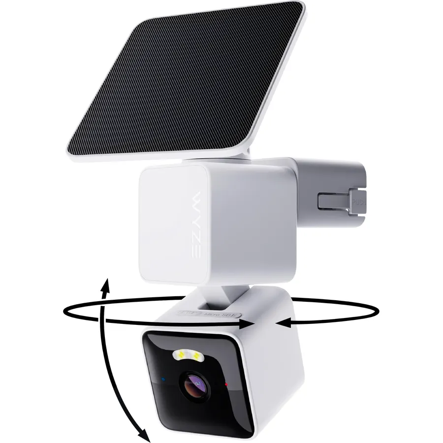 WYZE Solar Cam Pan, 2K Security Cameras Wireless Outdoor, Battery Powered
