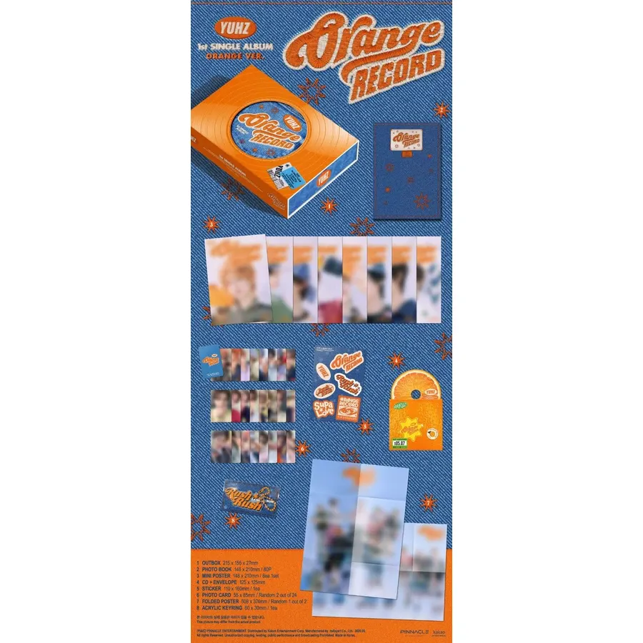 YUHZ Album - Orange Record Orange ver.+Pre Order Benefits+BolsVos Exclusive Idol-Inspired Giveaways Package